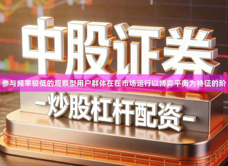 参与频率较低的观察型用户群体在在市场运行以博弈平衡为特征的阶
