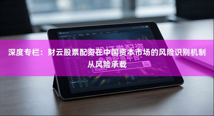 深度专栏：财云股票配资在中国资本市场的风险识别机制从风险承载